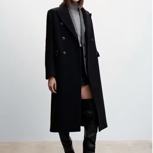 NEW with Tags Mango Double Breasted Wool Blend Coat